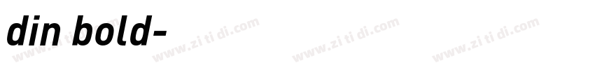 din bold字体转换